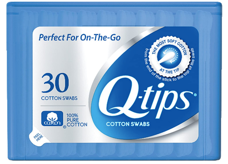Q-Tips Cotton Swabs Travel Size Case