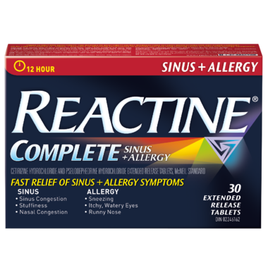 Reactine Complete Sinus & Allergy Tablets