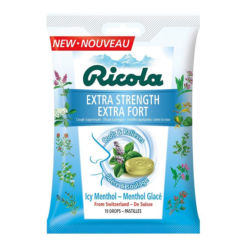 Ricola Extra Strength Throat Lozenges Icy Menthol
