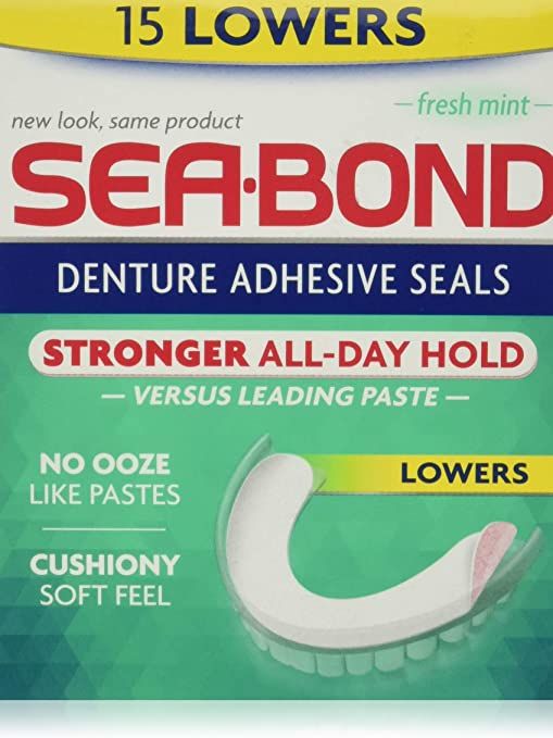 Sea-Bond Denture Adhesive Seals Lowers Fresh Mint