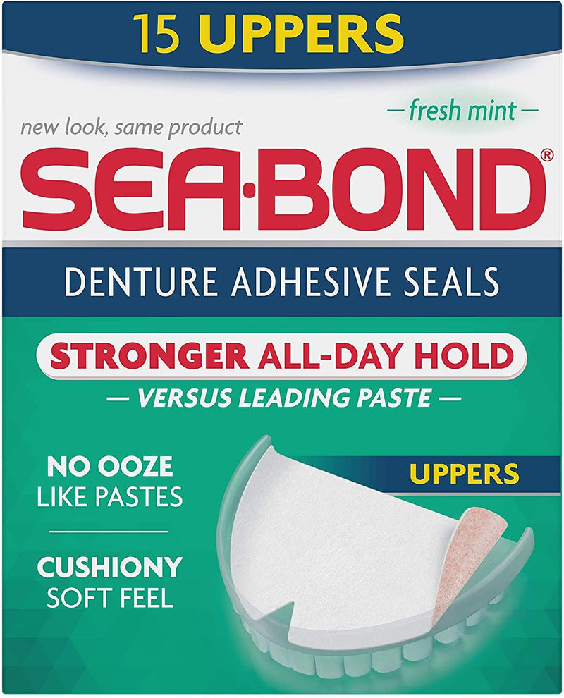 Sea-Bond Denture Adhesive Seals Uppers Fresh Mint