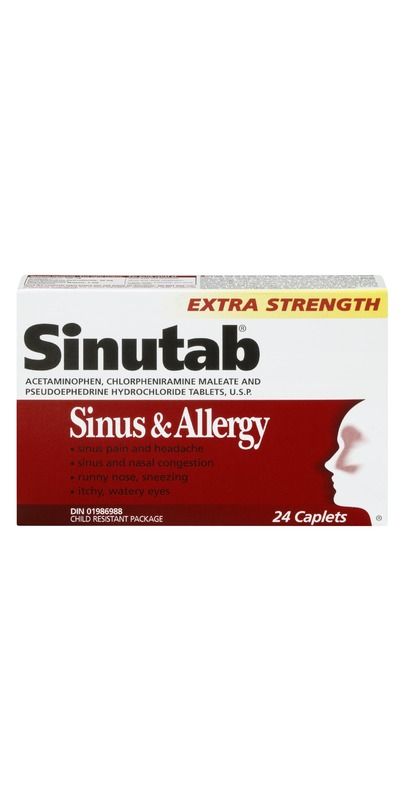 Sinutab Sinus & Allergy Extra Strength Caplets