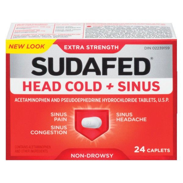 Sudafed Head Cold & Sinus Extra Strength Caplets