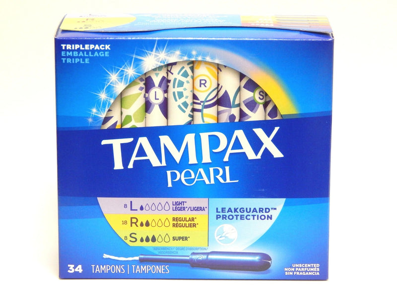 Tampax Pearl Multipack Unscented Light/Regular/Super Tampons