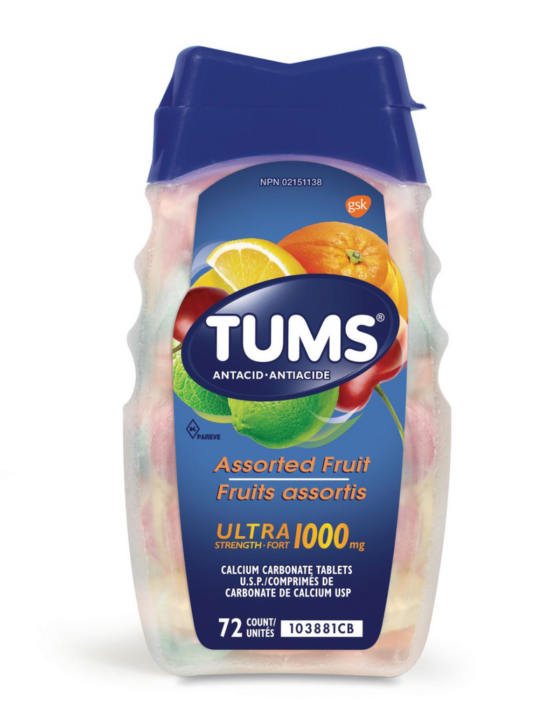 Tums Antacid Ultra Strength Chewable Tablets Assorted Fruit