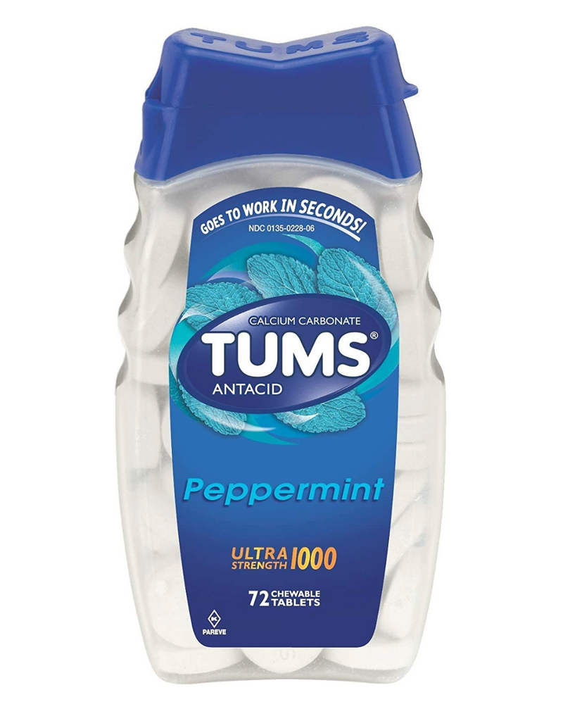 Tums Antacid Ultra Strength Chewable Tablets Peppermint