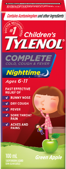 Tylenol Children's Complete Cold, Cough & Fever Nighttime Liquid Apple