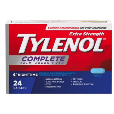 Tylenol Complete Cold, Cough & Flu Nighttime Caplets