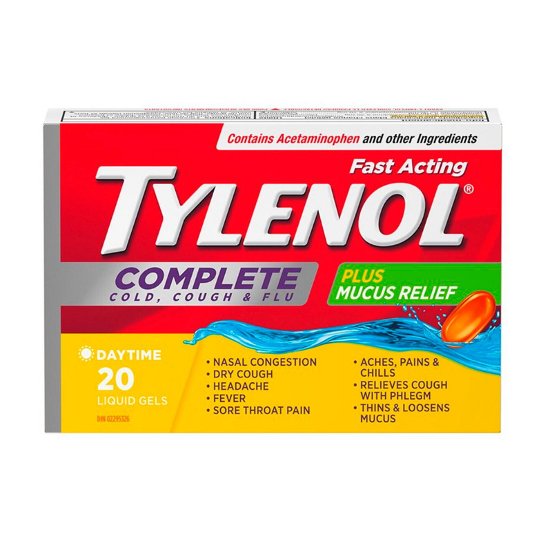 Tylenol Complete Cold, Cough & Flu Plus Mucus Relief Daytime Liquid Gels