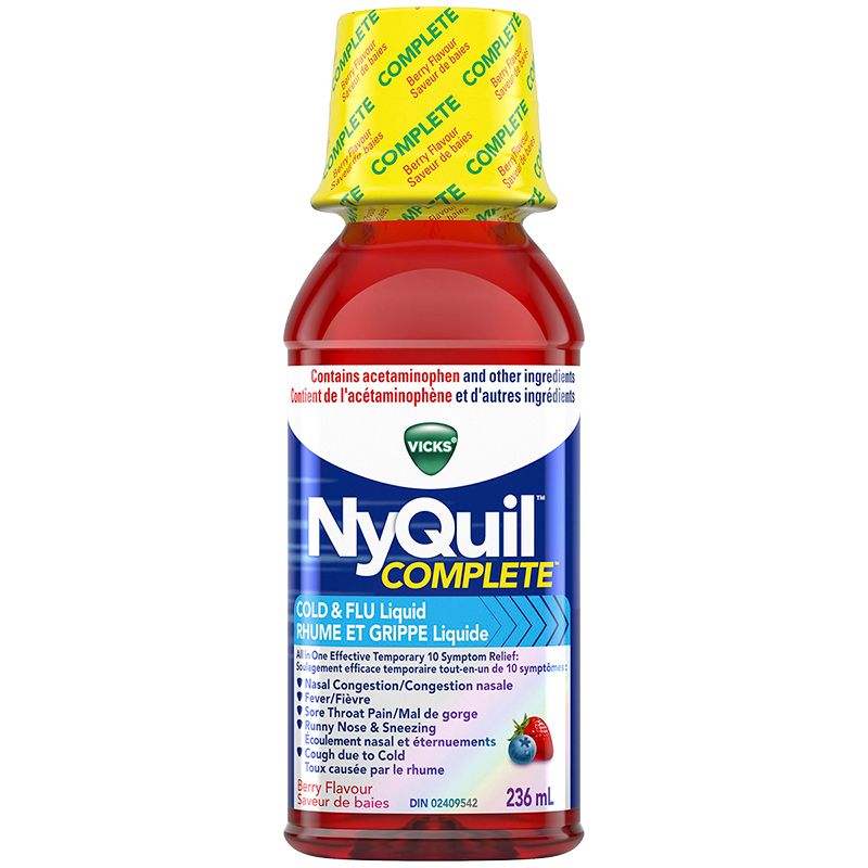 Vicks Nyquil Complete Cold & Flu Liquid Berry
