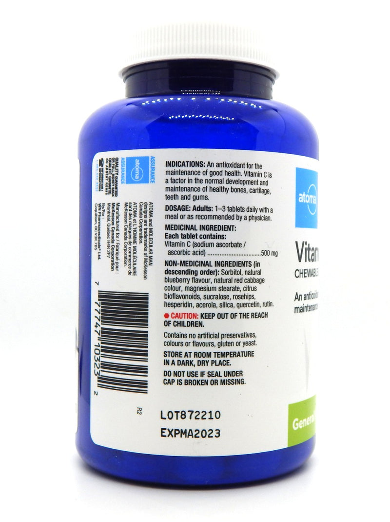 Atoma Vitamin C Chewable Tablets Blueberry