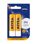 Nivea Sun Caring 24H Moisture Lip Balm SPF 30, Duo Pack