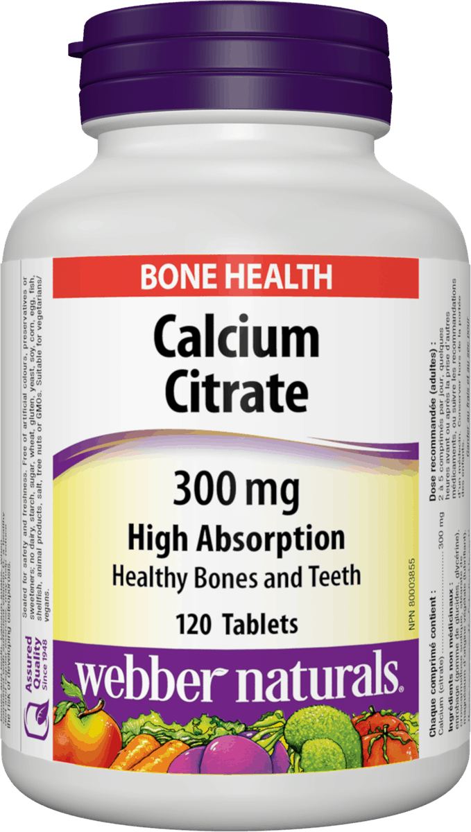 Webber Naturals Calcium Citrate High Absorption Tablets