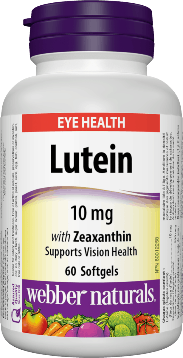 Webber Naturals Lutein with Zeaxanthin Softgels