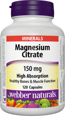 Webber Naturals Magnesium Citrate High Absorption Capsules