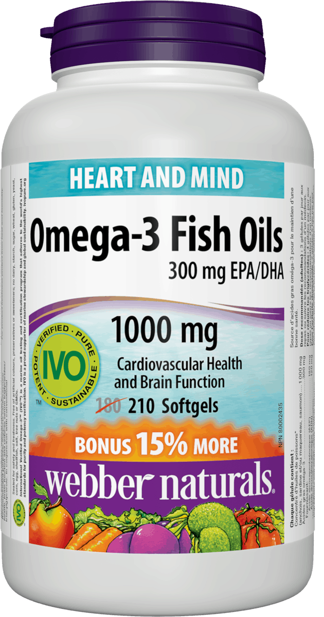 Webber Naturals Omega-3 Fish Oils Capsules