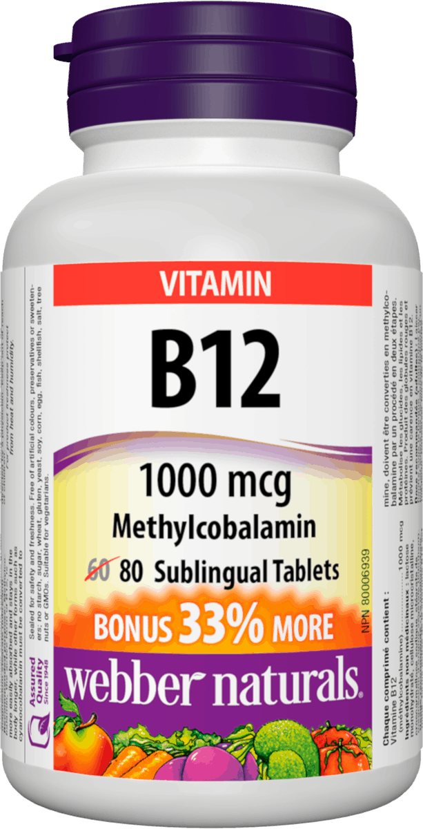Webber Naturals Vitamin B12 Sublingual Tablets