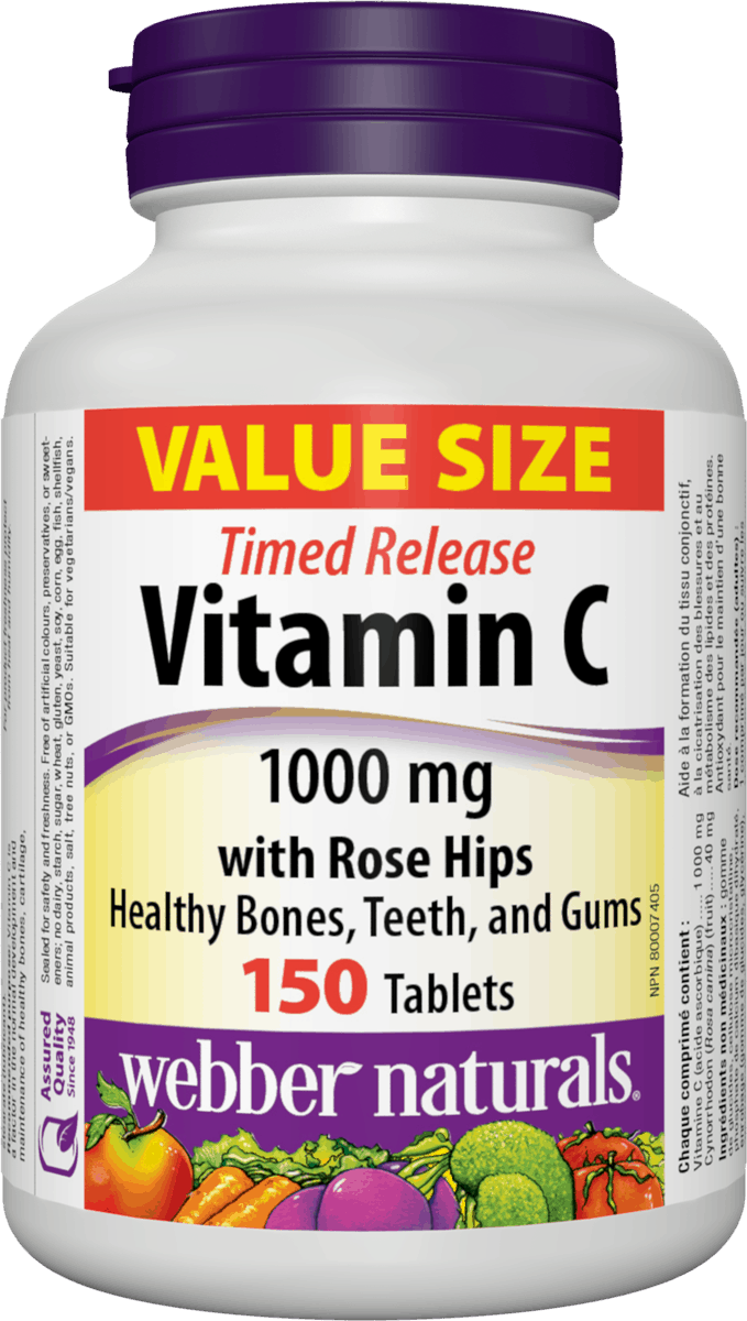 Webber Naturals Vitamin C with Rose Hips Tablets