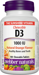 Webber Naturals Vitamin D3 Chewable Tablets Orange