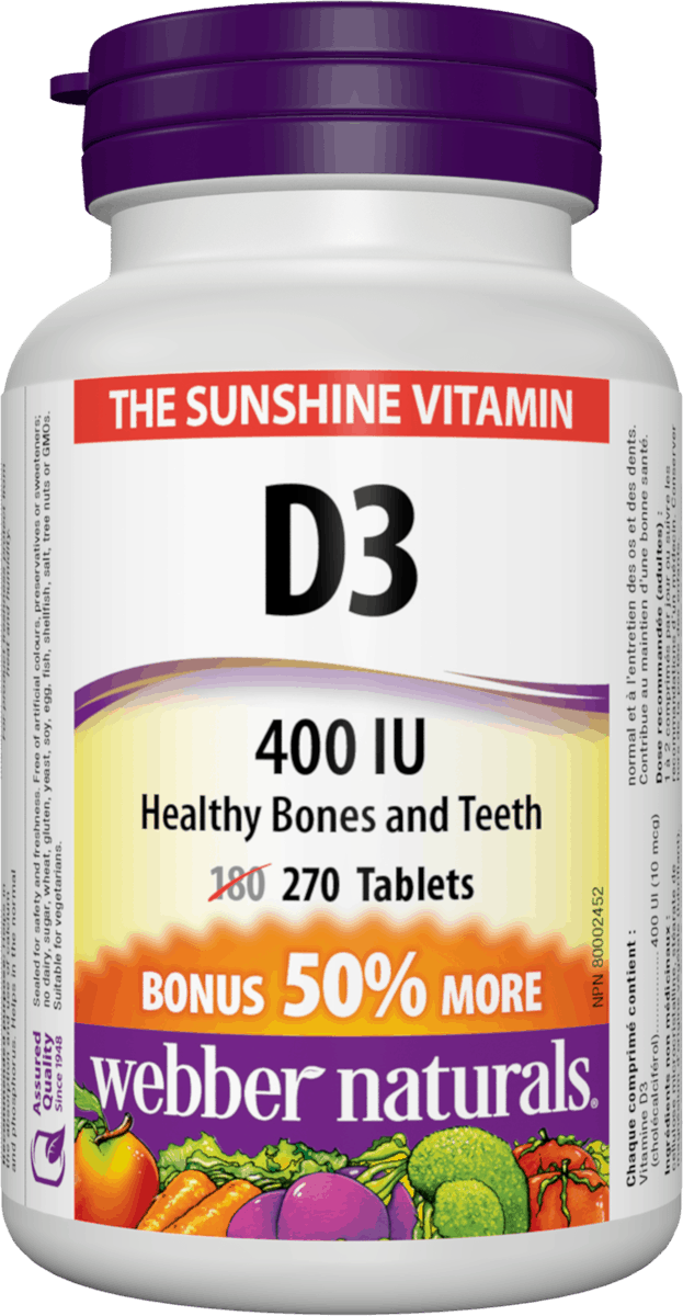 Webber Naturals Vitamin D3 Tablets