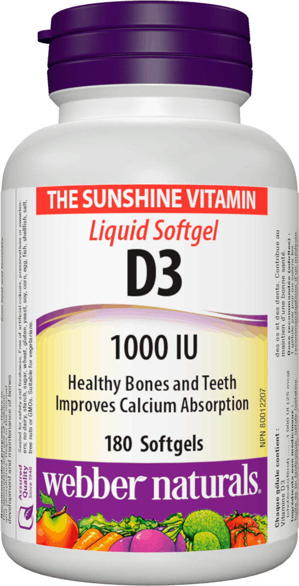 Webber Naturals Vitamin D Softgels