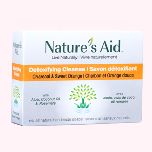 Nature's Aid Bar Soap Detoxifying Cleanse Charcoal and Sweet Orange