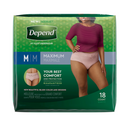 Depend Fit-Flex Underwear for Women, Maximum Absorbency, Medium