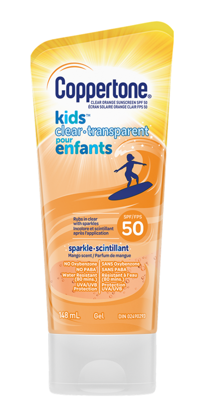 Coppertone Kids Clear Orange Sparkle Gel Sunscreen SPF 50