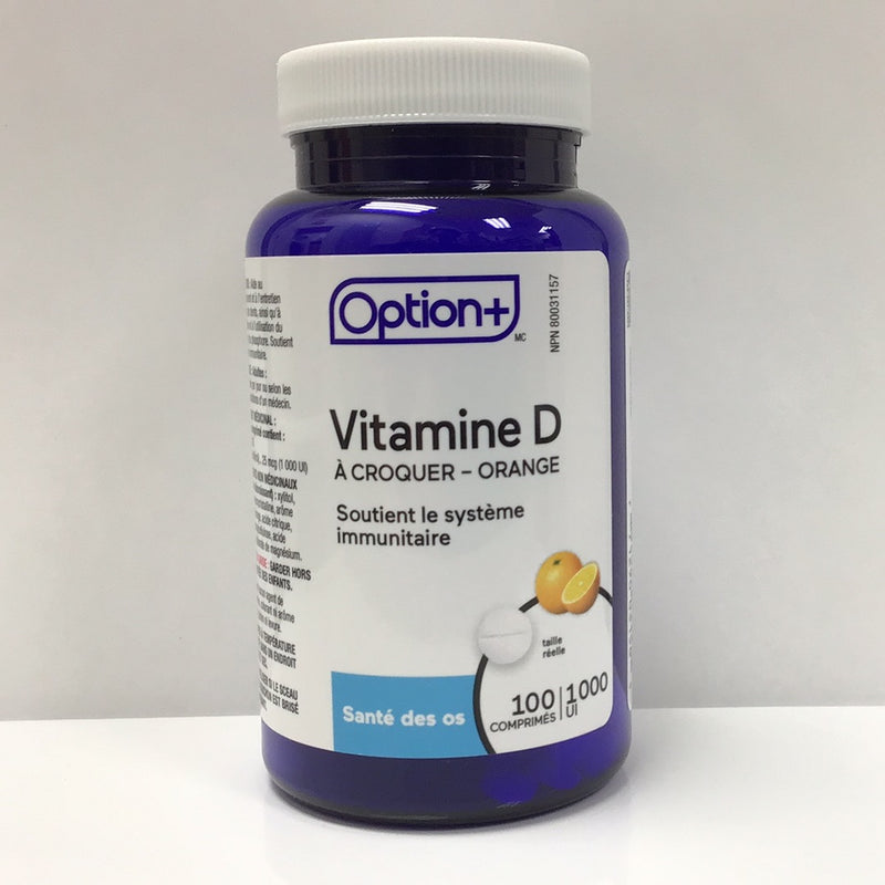 Option+ Vitamin D Chewable Tablets Orange