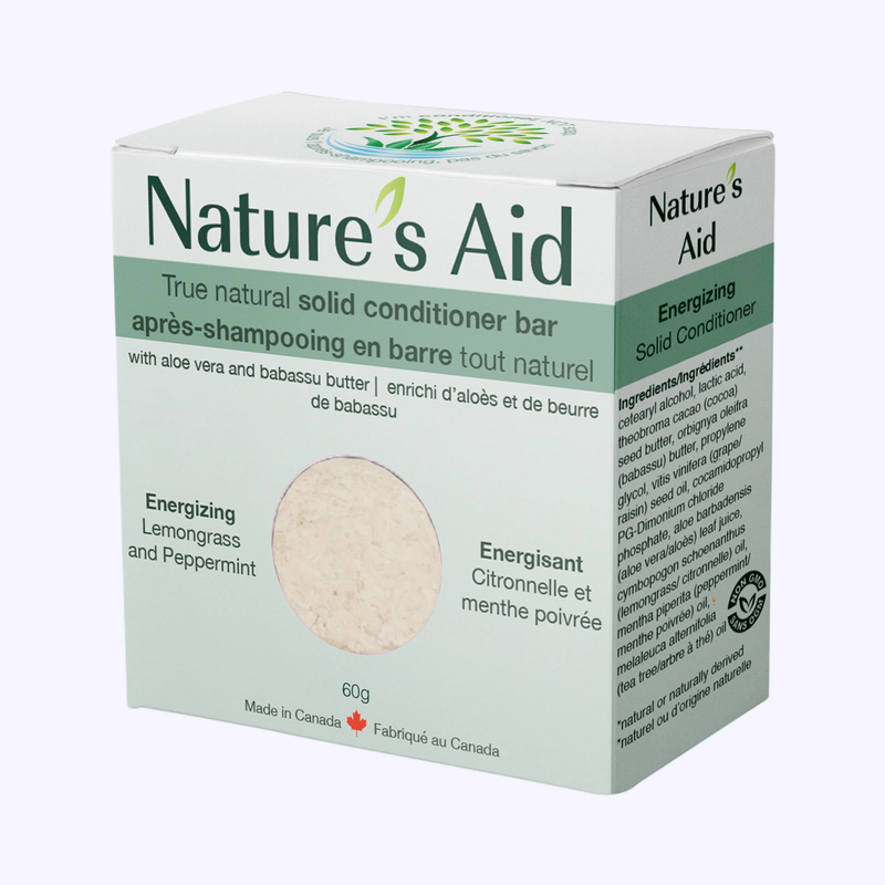 Nature's Aid True Natural Solid Conditioner Bar Energizing Lemongrass and Peppermint