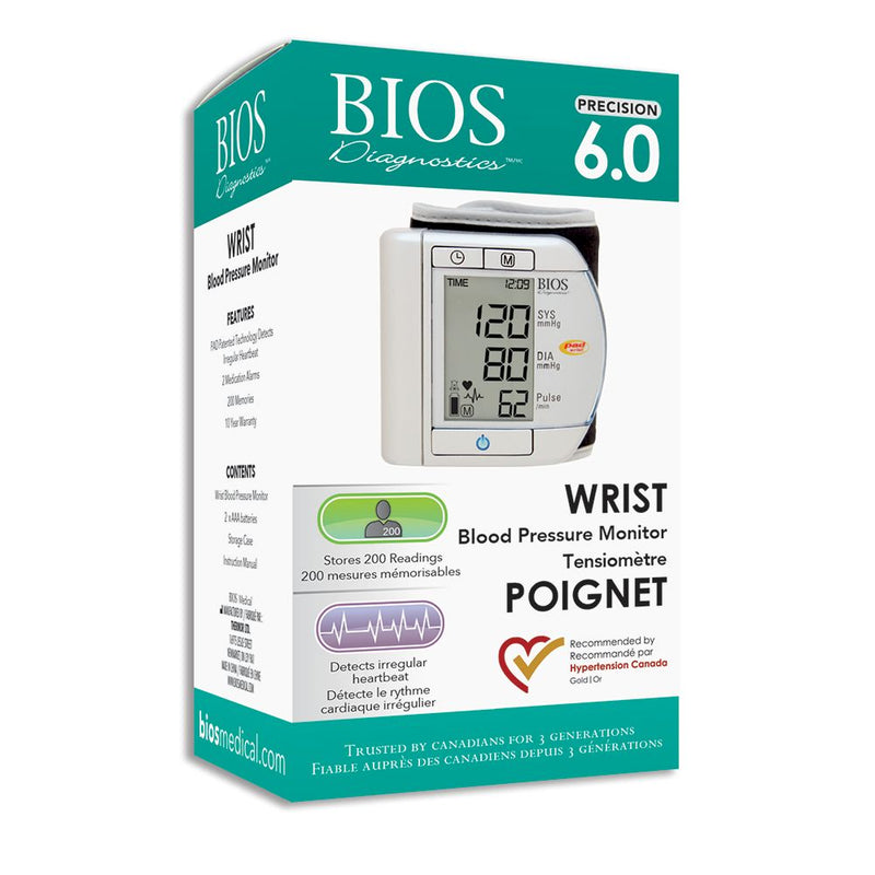 BIOS Diagnostics Precision 6.0 Wrist Blood Pressure Monitor