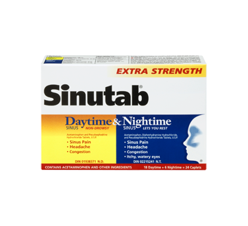 Sinutab Daytime/Nighttime Extra Strength Caplets
