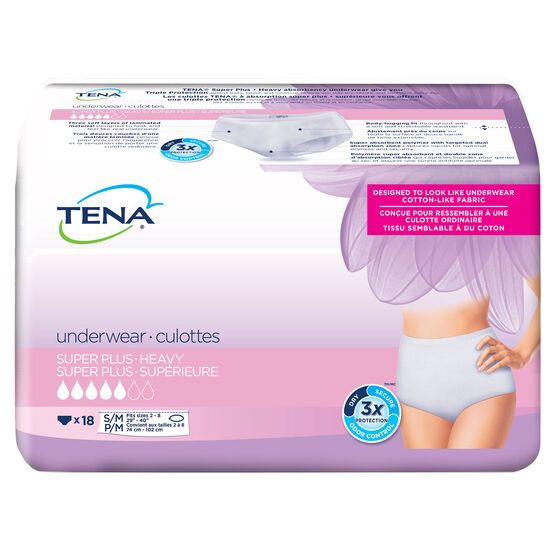 Tena Super Plus Absorbency Underwear for Women, Large